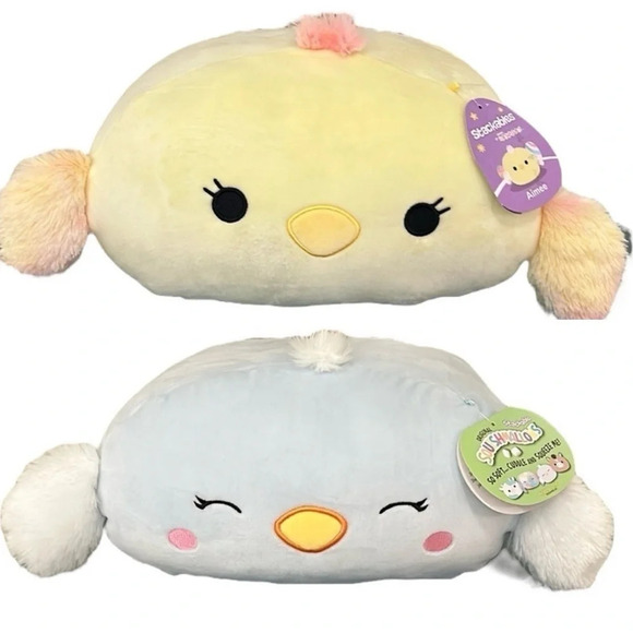 2 Squishmallows Stackable Chicks Aimee and Astra, 12" NWT - Picture 1 of 12